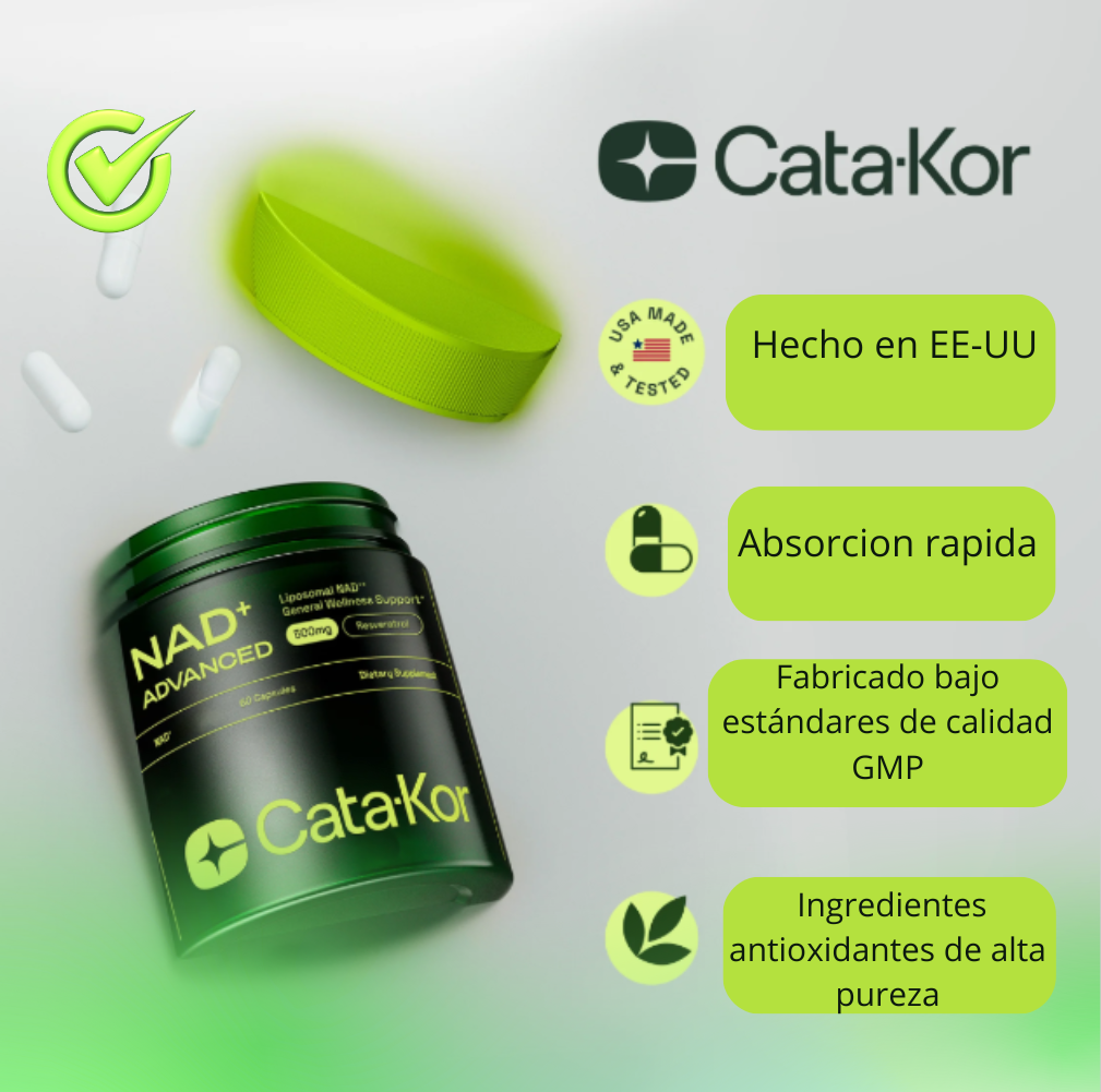 Cata-Kor NAD+ Advanced: Energía Celular y Envejecimiento Más Lento